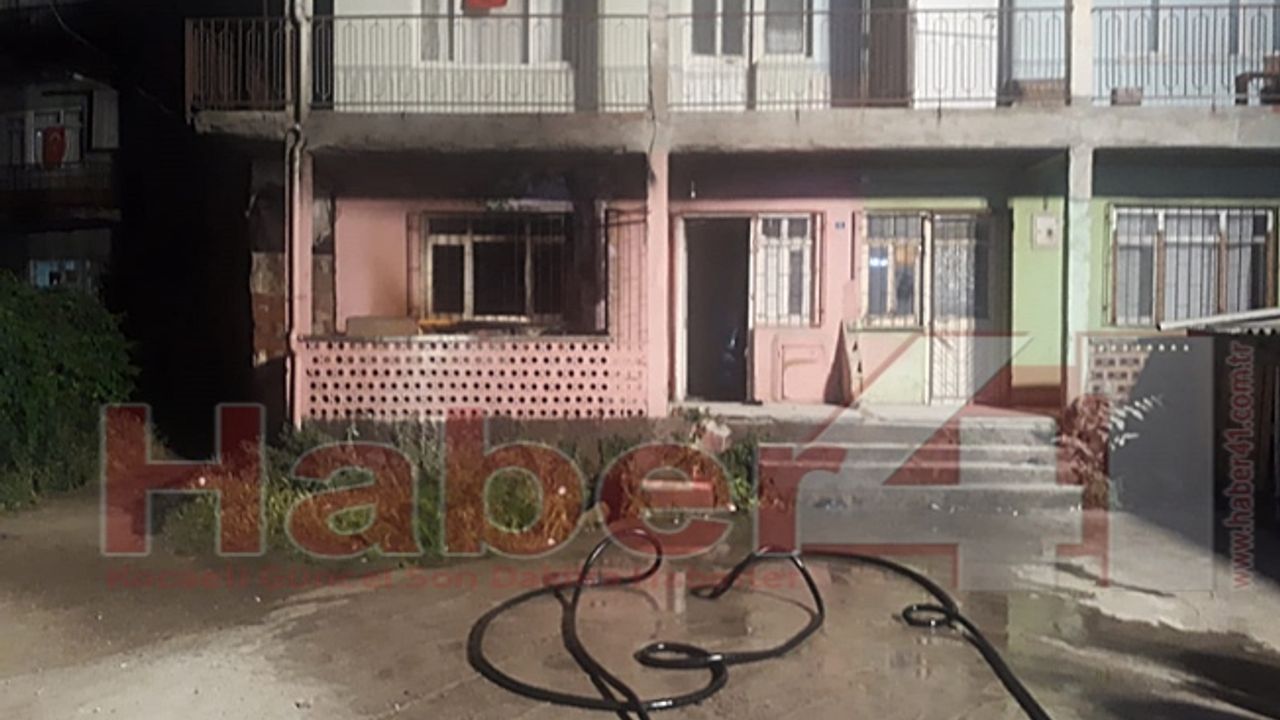 Gebze'de iki katlı evde çıkan yangın korkuttu!