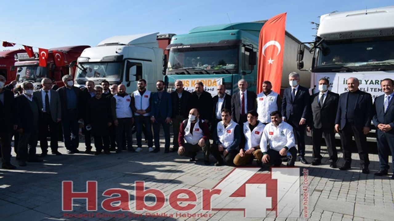 29 Tır yardım malzemesi Suriye'ye gitmek üzere yola çıktı