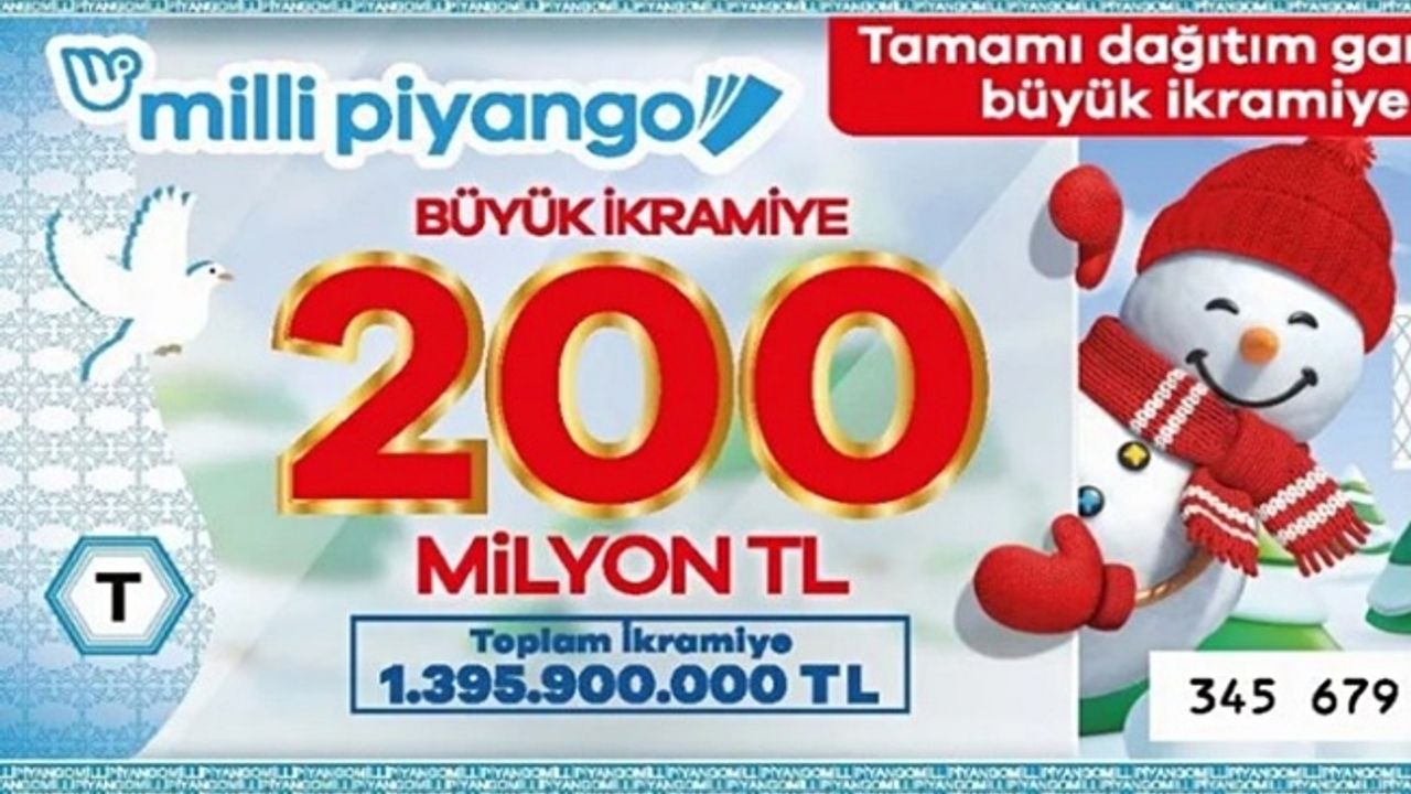 Yılbaşında dağıtım garantili büyük ikramiye 200 milyon TL!