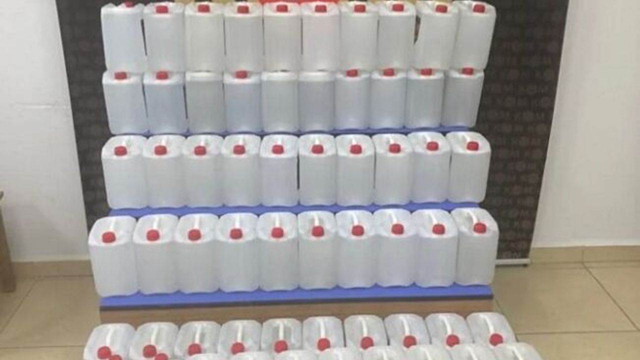 Keşan'da 387 litre sahte rakı ele geçirildi