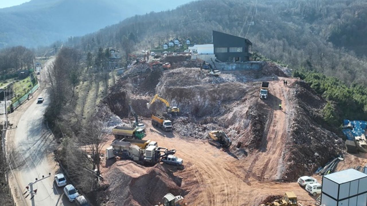Teleferik için otopark alanları inşa ediliyor