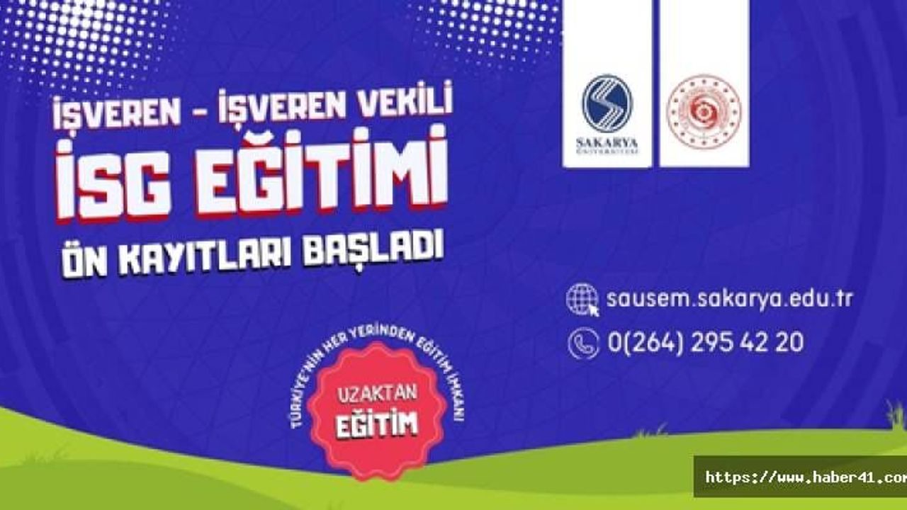 İşveren ve İşveren Vekili İş Sağlığı ve Güvenliği (İSG) Eğitimi Ön Kayıtları Başladı