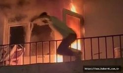 İzmit’te 5 katlı binada çıkan yangında bir kişi balkondan atladı!