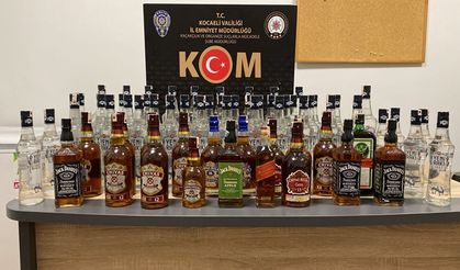 Durdurulan otobüste 72 Şişe kaçak alkol ele geçirildi