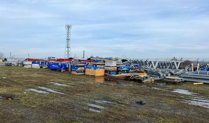Teleferiğin elektromekanik parçaları geldi