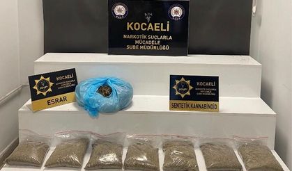 Derince'de bir kişinin taşıdığı çuvaldan uyuşturucu çıktı