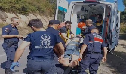 Uçuruma düşen vatandaşı Büyükşehir İtfaiyesi kurtardı
