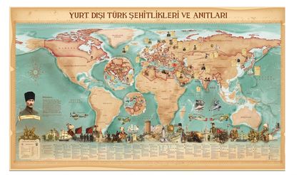 48 Ülkedeki 172 Türk Şehitliği Özel Haritada Bir Araya Getirildi