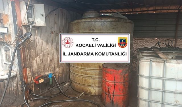 Jandarma'dan  kaçak akaryakıt baskını!