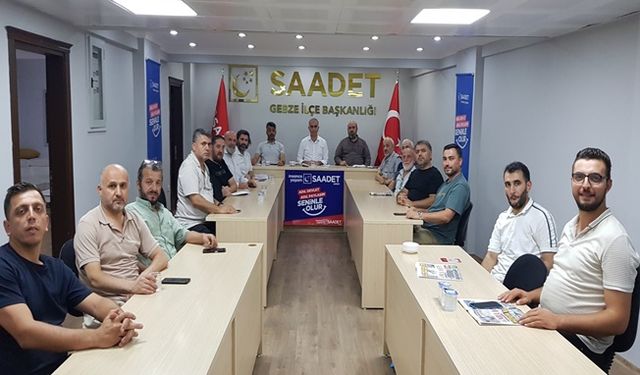 Saadet Partisi Gebze İlçe Toplantısında Gazze Çağrısı: “İnsanlık Filosu Yola Çıkmalı”