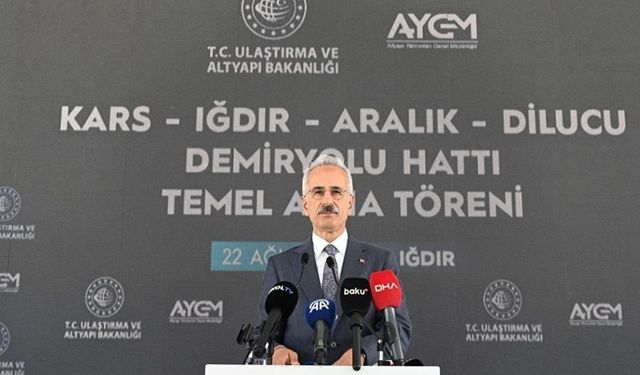 Kars-Iğdır-Aralık-Dilucu Demiryolu Hattının temeli atıldı!