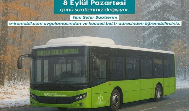 Toplu taşımada kış tarifesi düzenlemesi