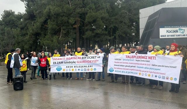 Gebze’de Kamu Emekçilerinden İş Bırakma Eylemi