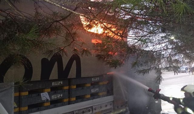Çayırova’da Seyir Halindeki Tır Alevlere Teslim Oldu