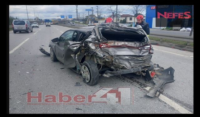 Gebze'de feci kaza; 1 kişi yaralandı!