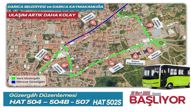 Büyükşehir Darıca’nın yeni hizmet binalarına ulaşım rotasını belirledi!