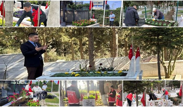 Aile ve Sosyal Hizmetler İl Müdürlüğünden Şehitliklere Vefa Ziyareti