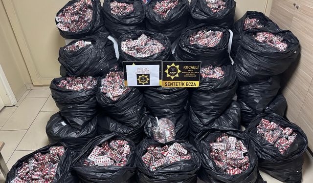 Kocaeli Çayırova’da 300 Bin Sentetik Ecza Hap Ele Geçirildi: 1 Tutuklama