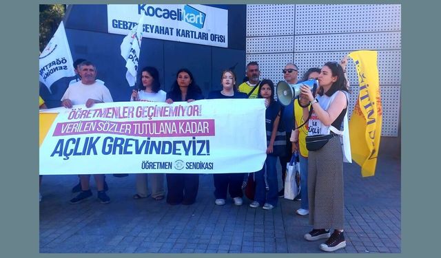 Gebze’de Öğretmenlerden Açlık Grevine Destek Eylemi