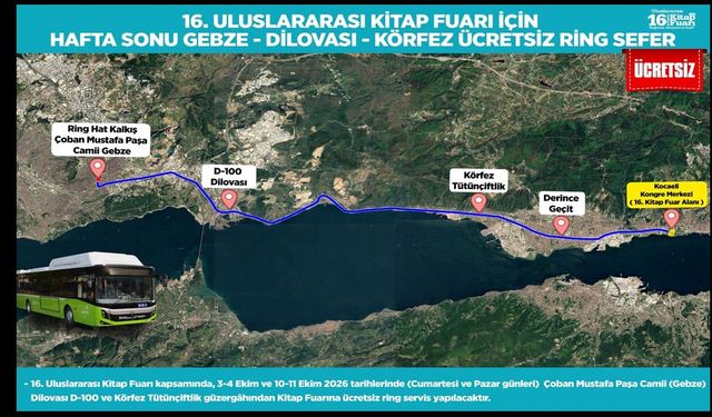 Gebze’den Derince’ye Kitap Fuarı’na ulaşım desteği