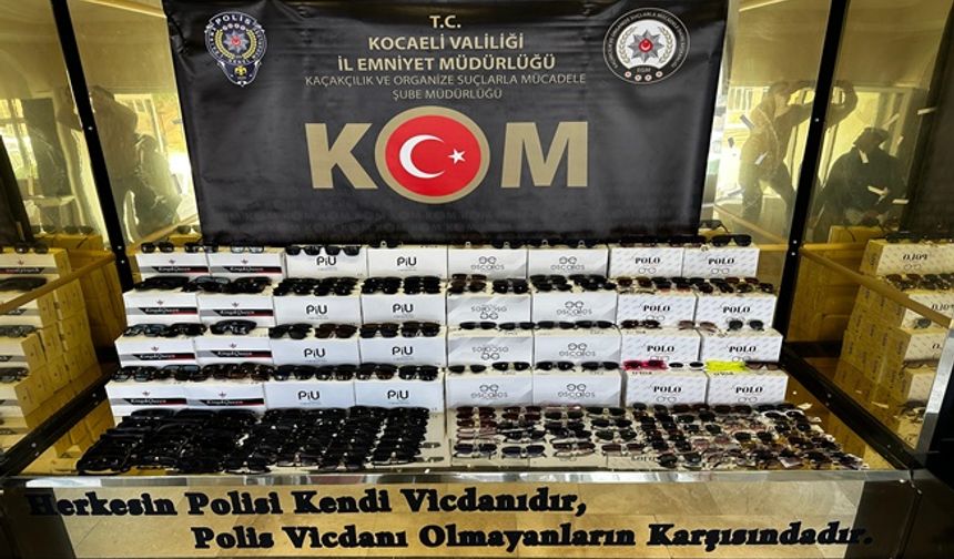 Kocaeli'de binlerce adet gümrük kaçağı güneş gözlüğü ele geçirildi!