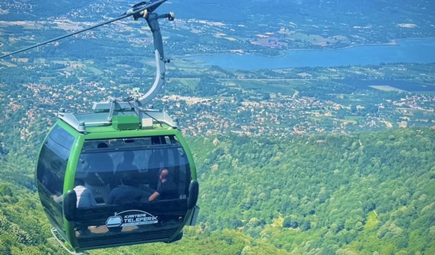 Kartepe Teleferik, bayramda ilgi odağı oldu