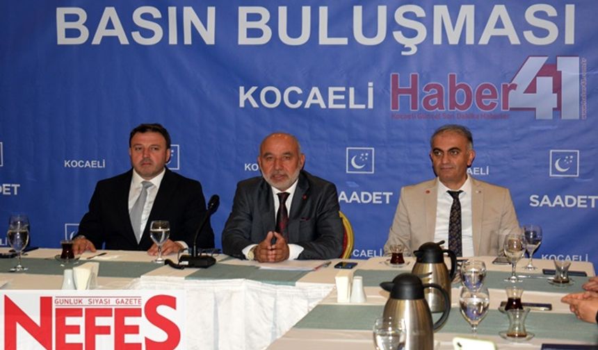 Saadet Partisi Kocaeli İl Başkanı’ndan Adalet ve Yerel Yönetim Eleştirisi