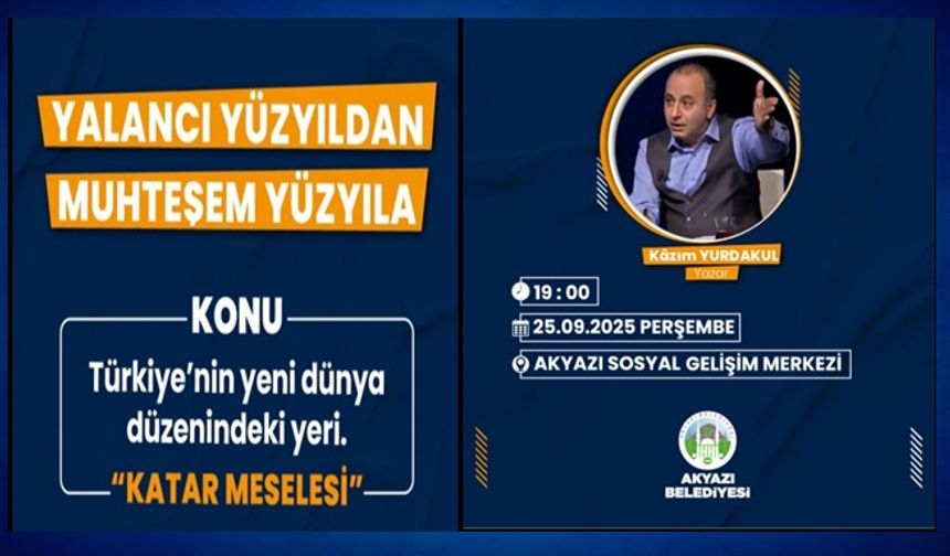 Yazar Kazım Yurdakul’dan Akyazı’da İmza ve Söyleşi