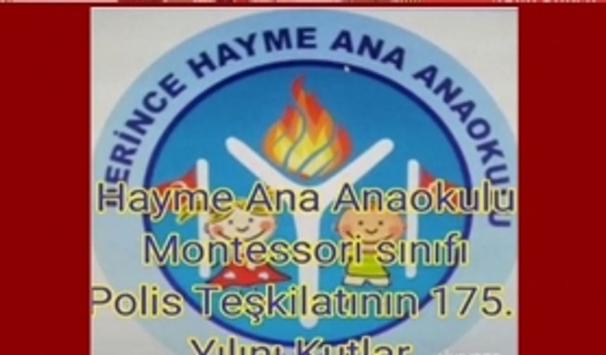 Derince Hayme Ana Anaokulu polis haftasını unutmadı