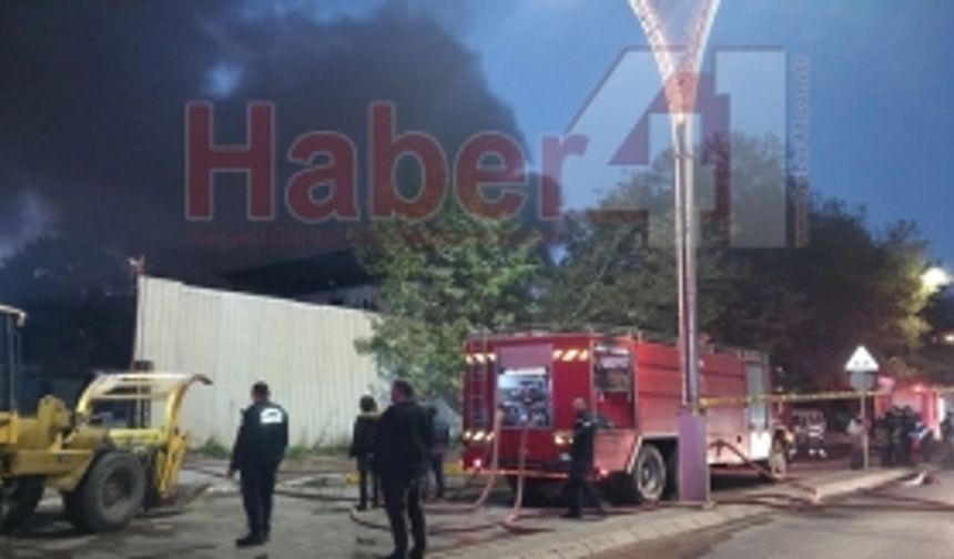 Gebze'de bulunan palet deposunda büyük yangın çıktı!