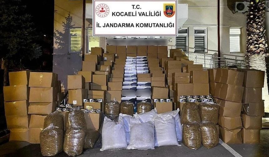 Jandarmadan Gebze’de Kaçakçılık Operasyonu: Piyasa Değeri 6,3 Milyon TL