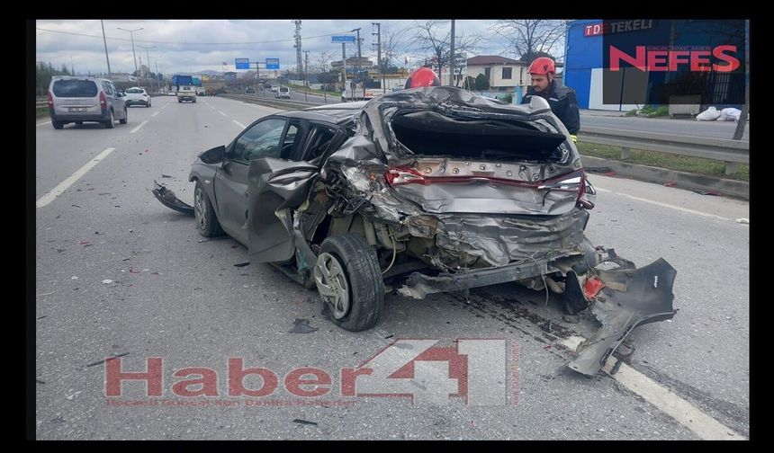 Gebze'de feci kaza; 1 kişi yaralandı!