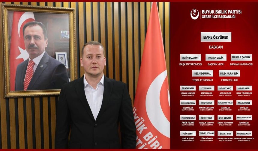 BBP Gebze İlçe Başkanı Emre Özyürek yeni A Takımı'nı açıkladı