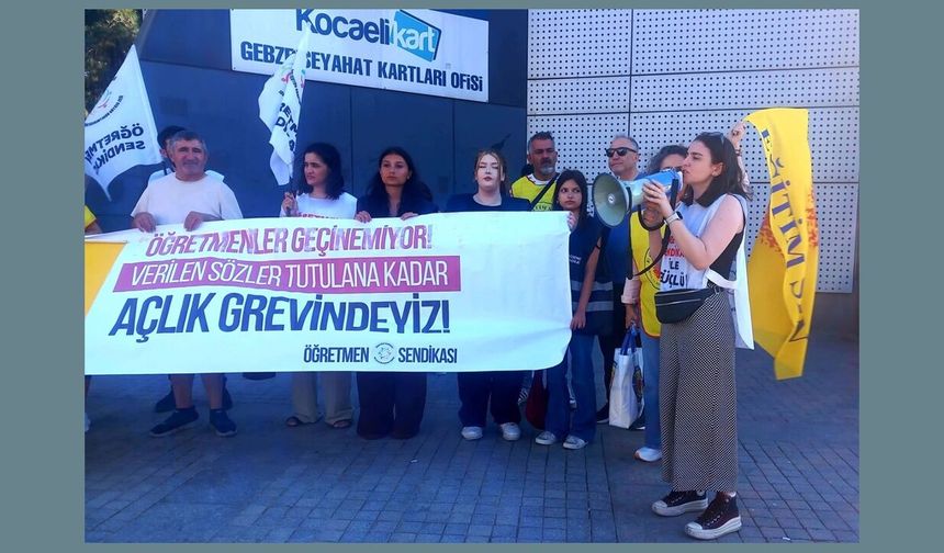 Gebze’de Öğretmenlerden Açlık Grevine Destek Eylemi