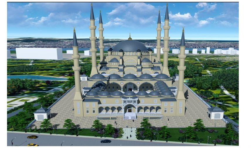 10 bin kişilik dev caminin yapımı için start verildi