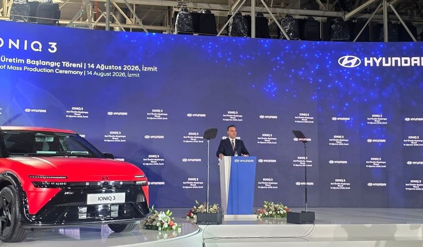 IONIQ 3 İzmit’te banttan indi! Elektrikli otomobilde yeni dönem