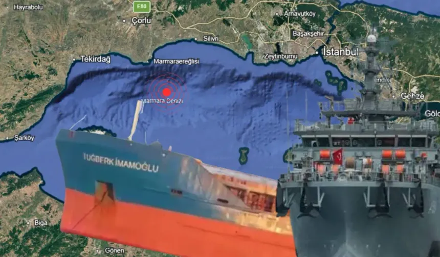 Marmara'da batan geminin yeri tespit edildi